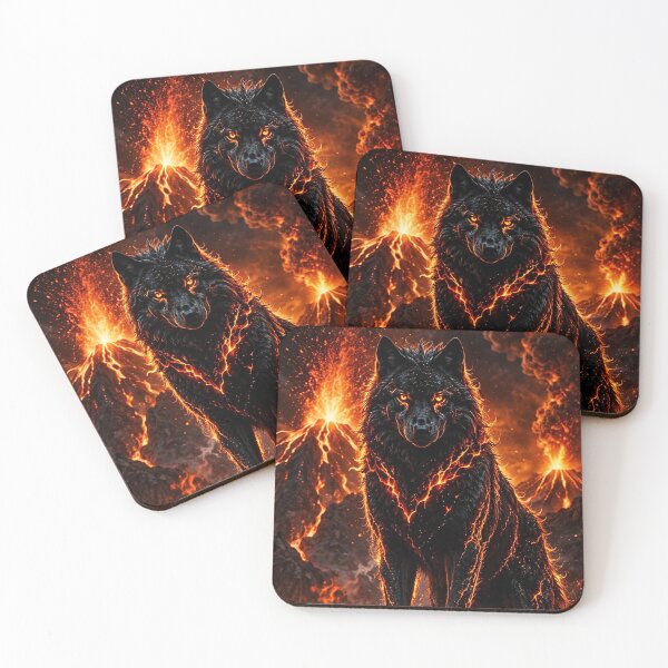 Item preview, Inferno Wolf – Guardian of the Volcano designed and sold by Gold&pixels.