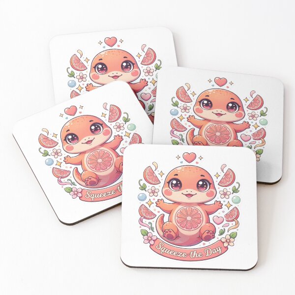 Item preview, Squeeze the Day Grapefruit Gecko Kawaii T-Shirt – Cute Citrus Reptile Sticker Gift for Gecko Lovers, Cozy Girls & Summer Vibes designed and sold by GemBob Creations.