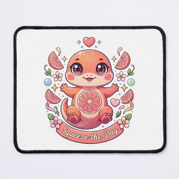 Item preview, Squeeze the Day Grapefruit Gecko Kawaii T-Shirt – Cute Citrus Reptile Sticker Gift for Gecko Lovers, Cozy Girls & Summer Vibes designed and sold by GemBob Creations.
