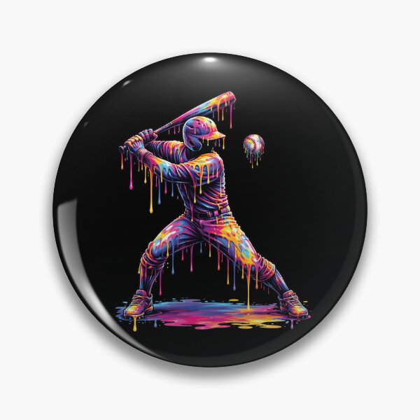 Artikelvorschau, Baseball Pitcher Drip Art Rainbow Design entworfen und verkauft von ayion.