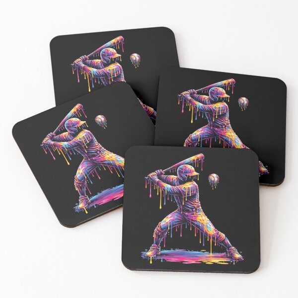 Artikelvorschau, Baseball Pitcher Drip Art Rainbow Design entworfen und verkauft von ayion.