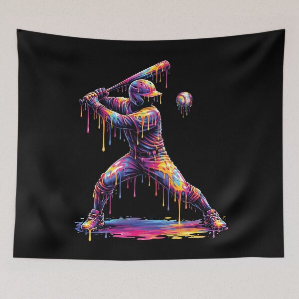 Item preview, Baseball Pitcher Drip Art Rainbow Design designed and sold by ayion.