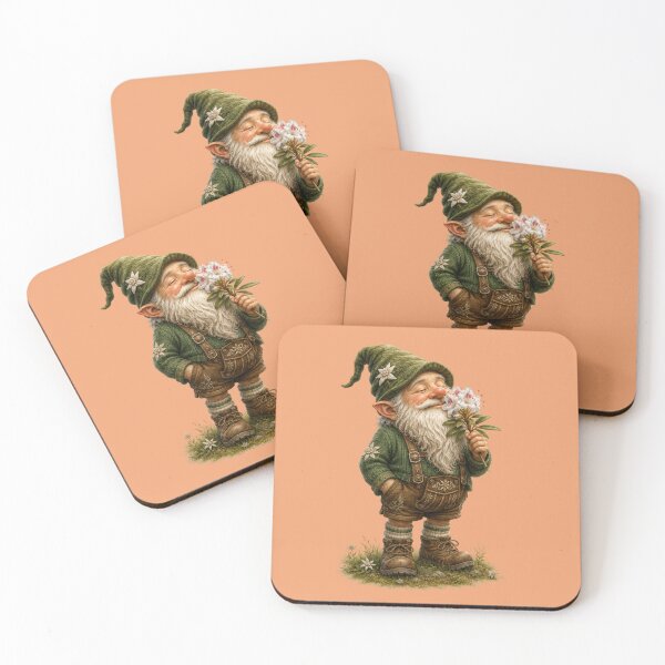 Item preview, Alpine Flower Lover Gnome – Peaceful Bavarian Vintage Nature Design designed and sold by Alpine-Ink.