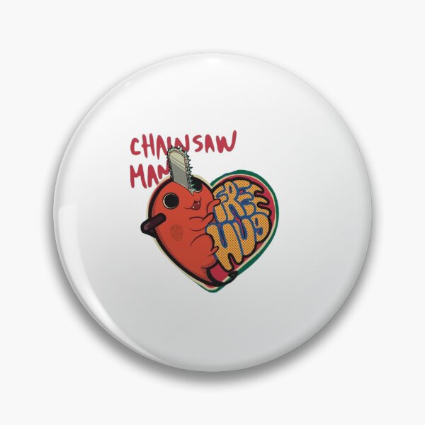 Item preview, Cute Orange Chainsaw Devil Heart Shape Emblem designed and sold by JohnnyFive8.