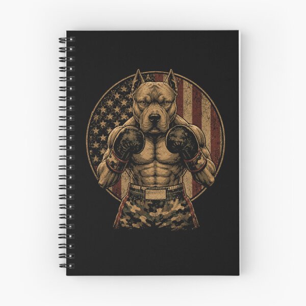 Item preview, Vintage Boxing Pit Bull USA Camouflage Retro Fighter Dog designed and sold by Moizento.