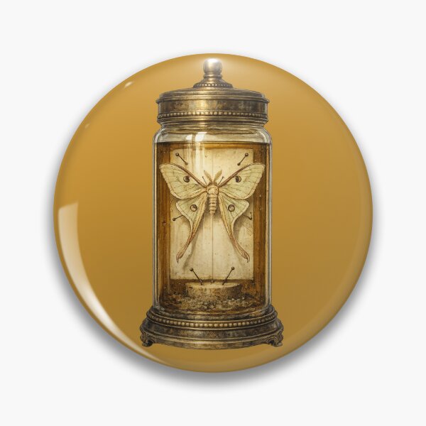 Item preview, Vintage Moth Specimen Jar Print – Victorian Naturalist Glass Collection Art designed and sold by MagicMakerPh.