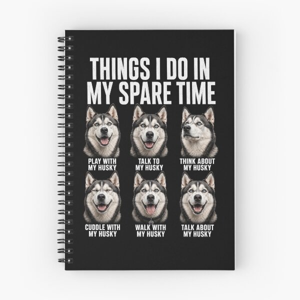 Item preview, Things I Do in My Spare Time Husky Funny Dog Lover T-Shirt | Siberian Husky Owner Graphic Gift designed and sold by Trendably.