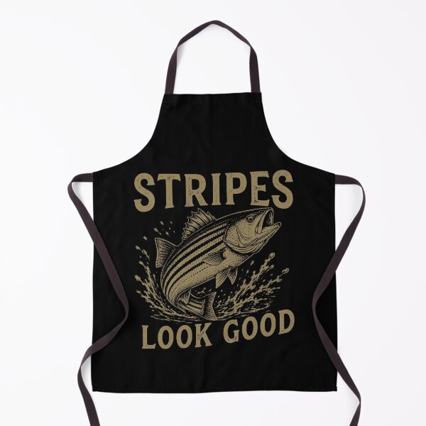 Item preview, Stripes Look Good Funny Retro Fishing Graphic designed and sold by PrintAtelier.