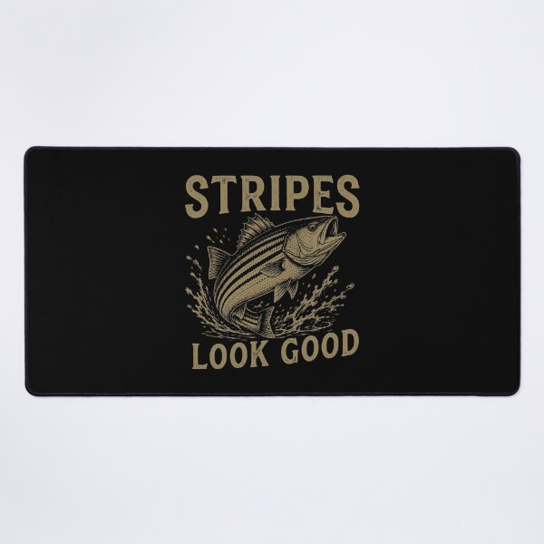 Item preview, Stripes Look Good Funny Retro Fishing Graphic designed and sold by PrintAtelier.