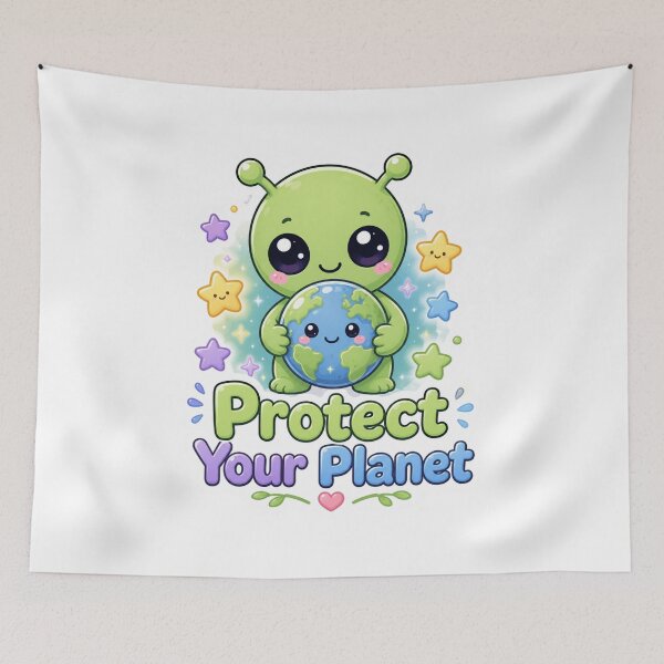 Item preview, Alien Holding Earth Protect Your Planet designed and sold by Ruamid.