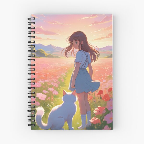 Item preview, Art - Young Woman in a Field of Cosmos, Melancholic Atmosphere designed and sold by World-Pets.