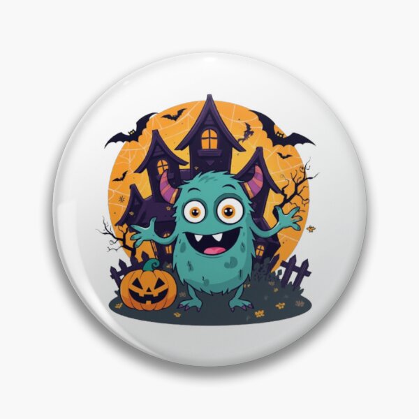 Item preview, Cute Cartoon Halloween Monster - Haunted House designed and sold by LMoonDesigns.