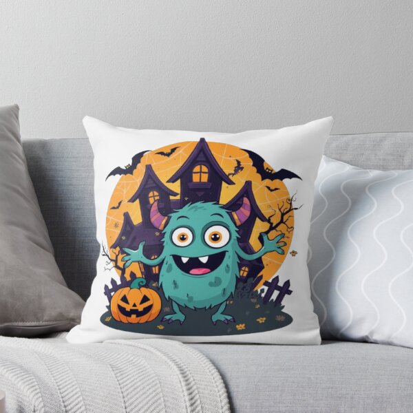 Item preview, Cute Cartoon Halloween Monster - Haunted House designed and sold by LMoonDesigns.