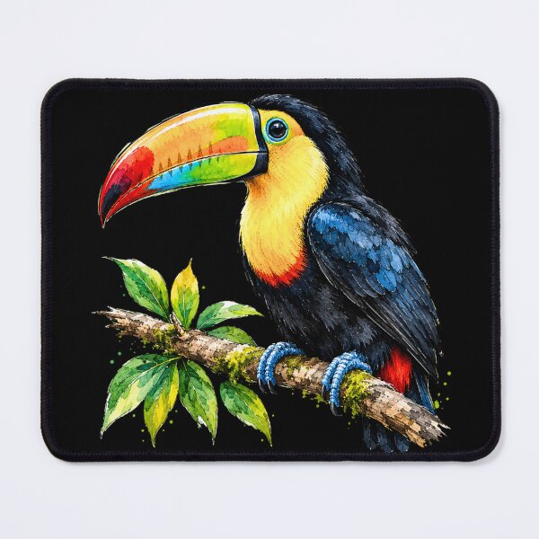 Item preview, Minimal Toucan Watercolor | Hand Drawn Tropical Bird Illustration designed and sold by ColorSplash123.