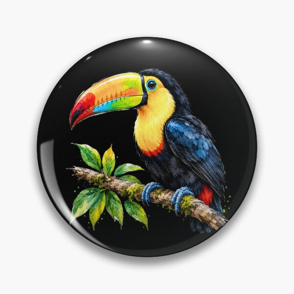 Item preview, Minimal Toucan Watercolor | Hand Drawn Tropical Bird Illustration designed and sold by ColorSplash123.