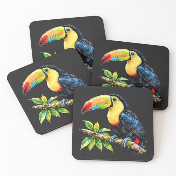 Item preview, Minimal Toucan Watercolor | Hand Drawn Tropical Bird Illustration designed and sold by ColorSplash123.