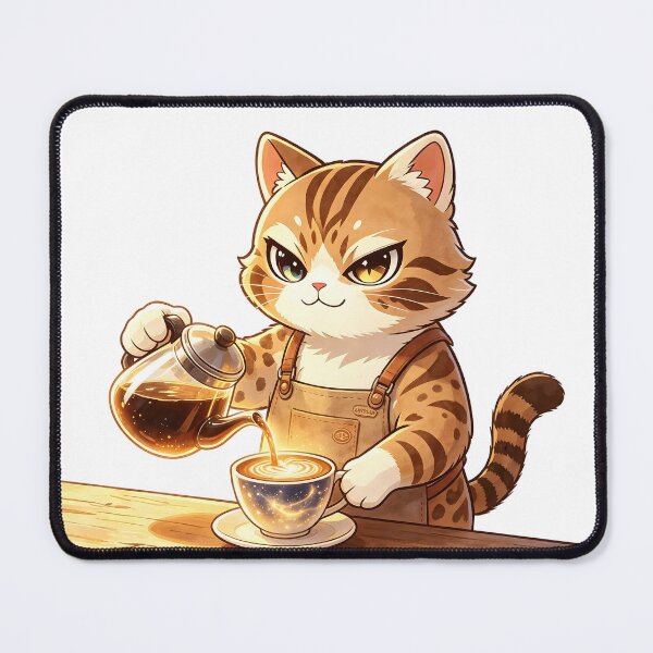 Item preview, The Cosmic Barista - Magical Felis Nigripes Coffee Master designed and sold by ABYSSLAB.