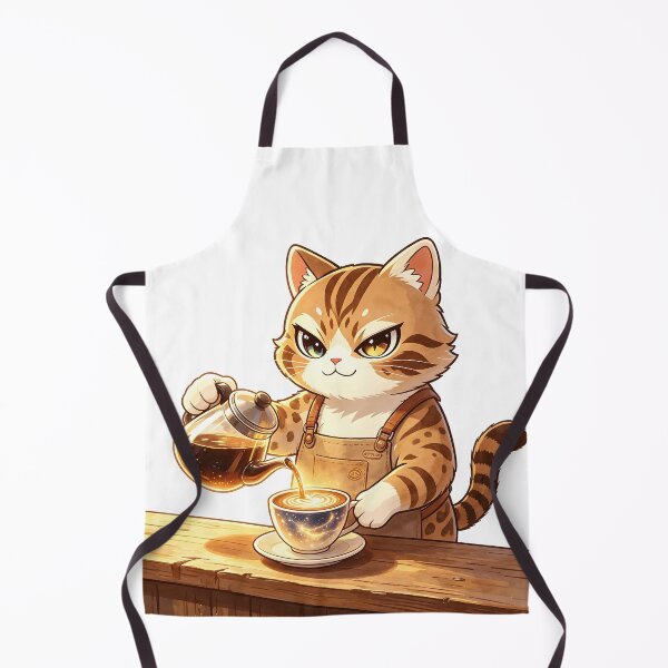 Item preview, The Cosmic Barista - Magical Felis Nigripes Coffee Master designed and sold by ABYSSLAB.
