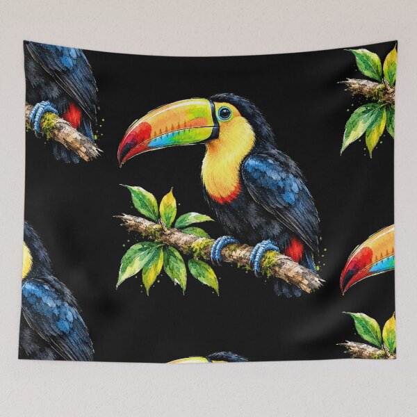 Item preview, Minimal Toucan Watercolor | Hand Drawn Tropical Bird Illustration designed and sold by ColorSplash123.