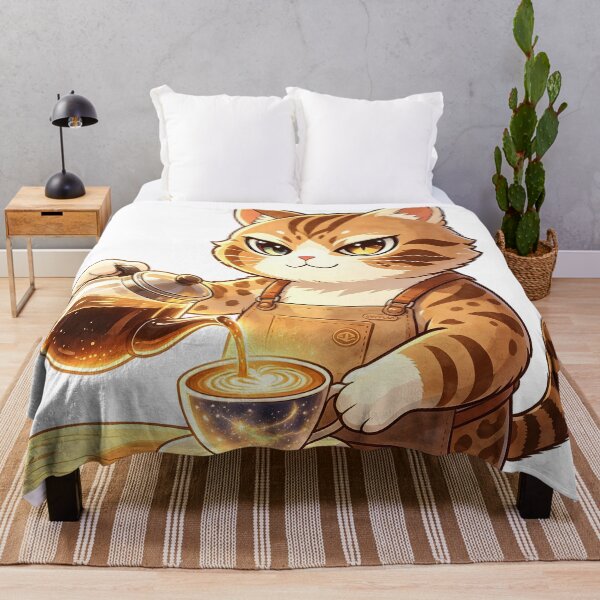 Item preview, The Cosmic Barista - Magical Felis Nigripes Coffee Master designed and sold by ABYSSLAB.