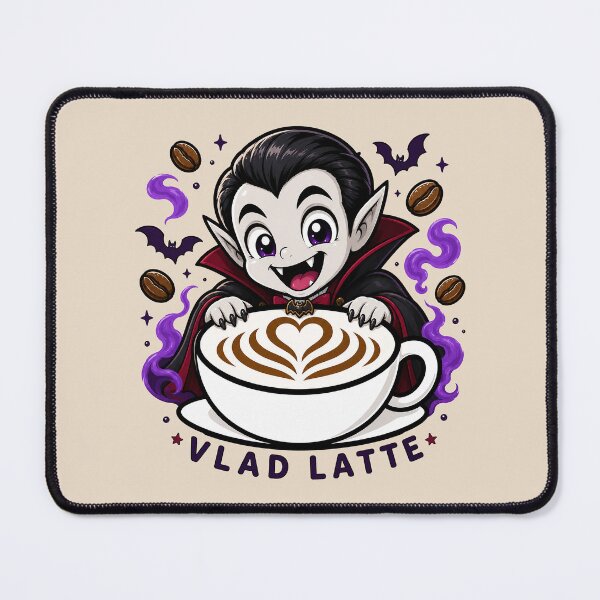 Item preview, ☕ BREWED BEASTIES COLLECTION ☕ - SPOOKY SEASON MATES - Vlad Latte designed and sold by WheelieGdArt.