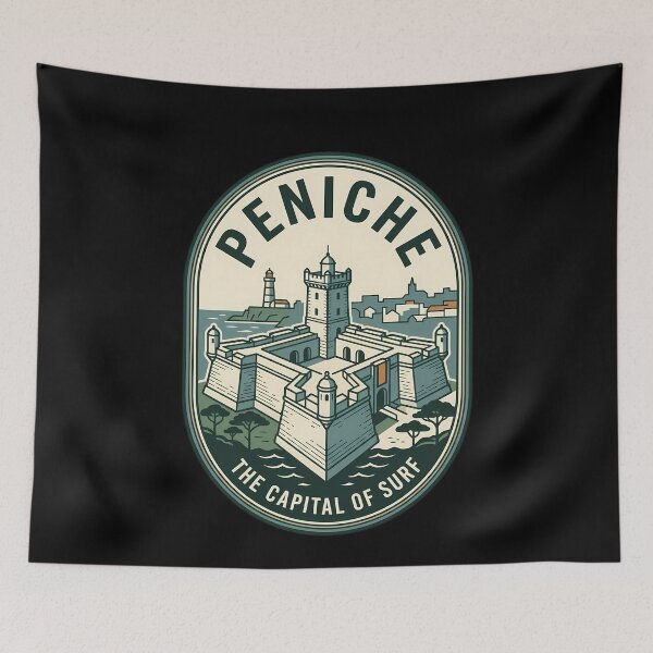 Item preview, Peniche Portugal Surf Capital Vintage Travel Emblem designed and sold by k3rstman1.