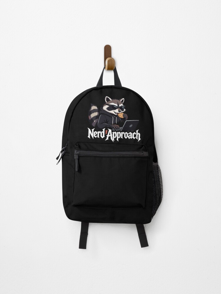 Thumbnail 1 of 3, Backpack, Nerdy Raccoon Coder, Obsessed with Clean Code designed and sold by nerdapproach.