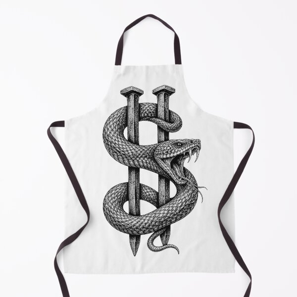 Item preview, Dark Viper and Nails Monochrome Tattoo Design designed and sold by Munib302.