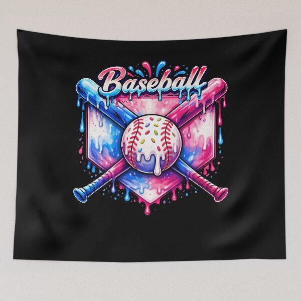 Item preview, Baseball Script Drip Art Rainbow Design designed and sold by ayion.