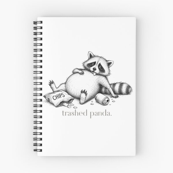 Item preview, Trashed Panda Funny Hangover Raccoon Sketch Illustration designed and sold by GibasVisuals.