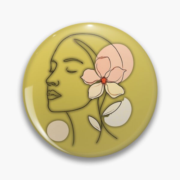 Item preview, Minimalist Floral Woman Line Art designed and sold by Tom-Apex-Art.