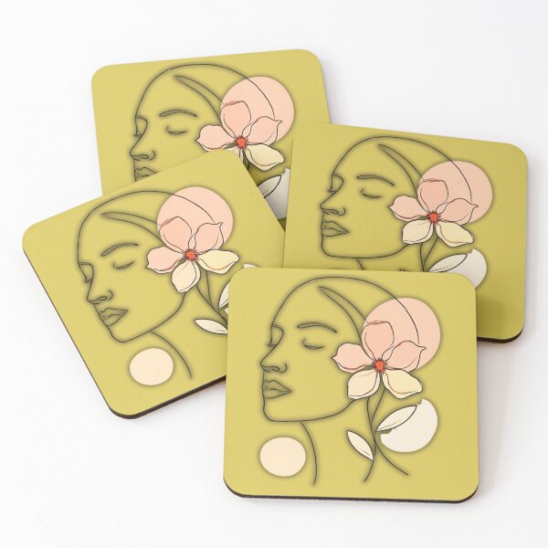 Item preview, Minimalist Floral Woman Line Art designed and sold by Tom-Apex-Art.
