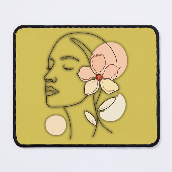 Item preview, Minimalist Floral Woman Line Art designed and sold by Tom-Apex-Art.