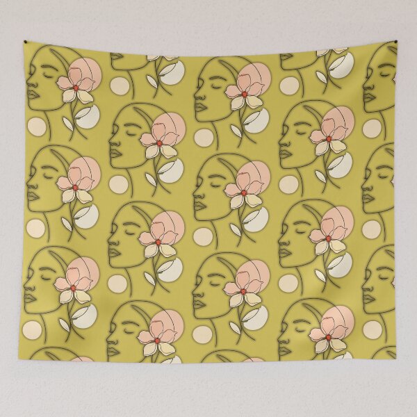 Item preview, Minimalist Floral Woman Line Art designed and sold by Tom-Apex-Art.