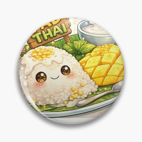 Item preview, Mango Sticky Rice Sticker | Thai Dessert | Cute Foodie Sticker` designed and sold by Chinnibujji.