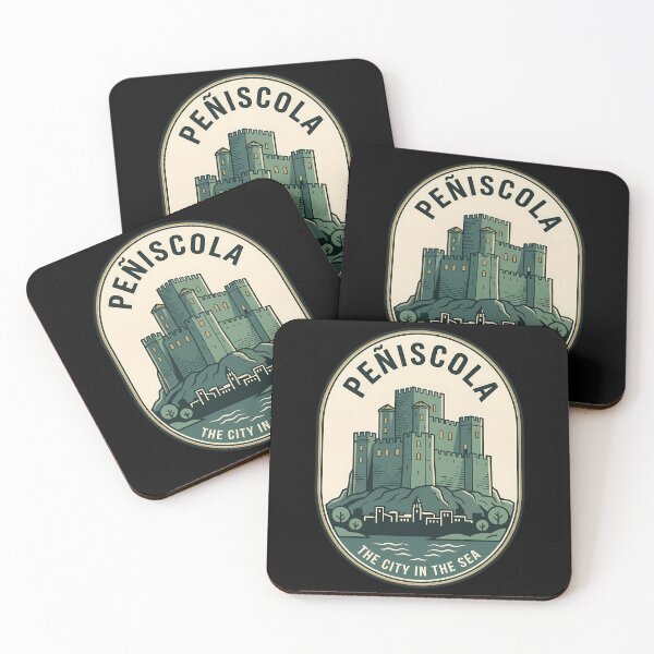 Item preview, Peñiscola Spain Castle Vintage Travel Emblem designed and sold by k3rstman1.