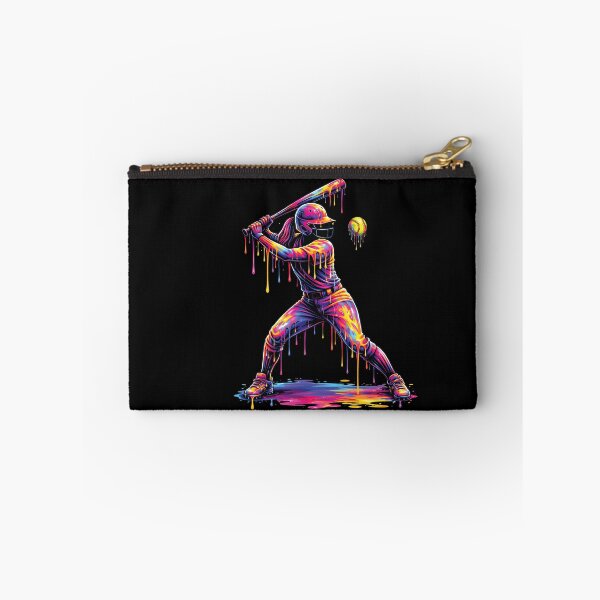 Item preview, Softball Batter Drip Art Rainbow Design designed and sold by ayion.