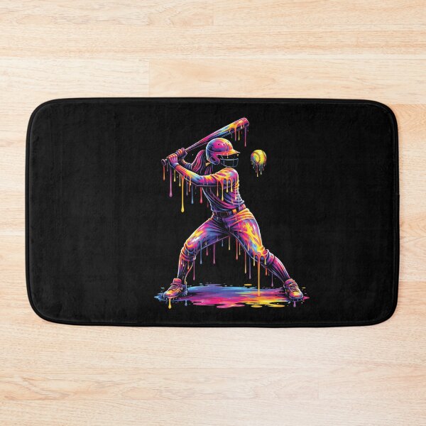 Item preview, Softball Batter Drip Art Rainbow Design designed and sold by ayion.