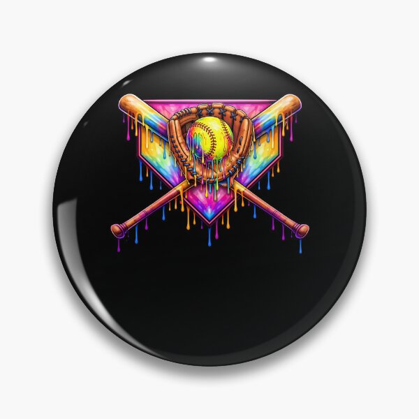 Item preview, Copy of Baseball Drip Art Rainbow Ball and Bats Design designed and sold by ayion.