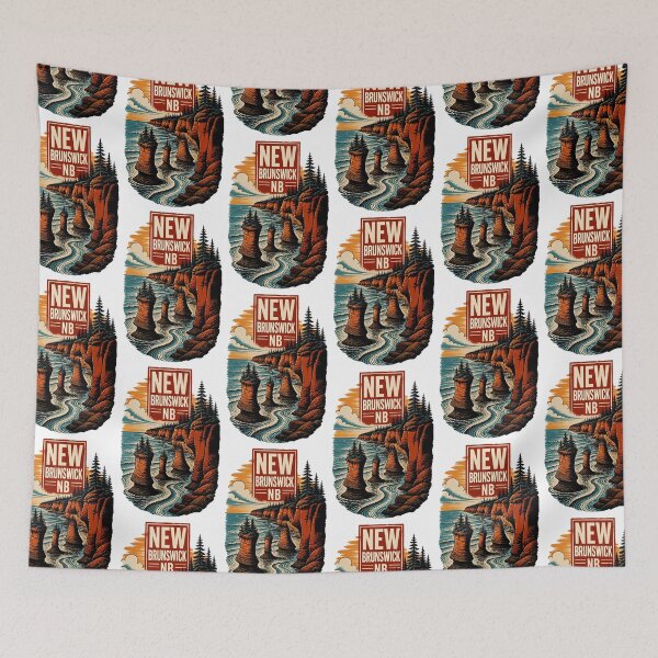 Item preview, New Brunswick Canada Vintage Travel Tourism Souvenir designed and sold by TravelersGems.