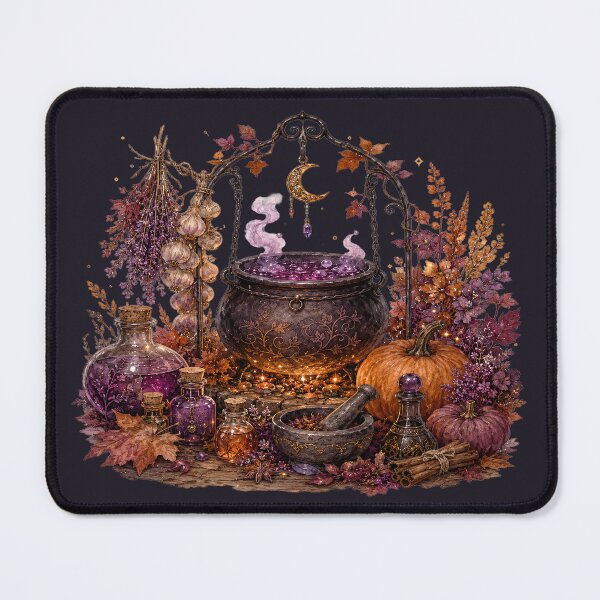 Item preview, Autumn Witch Cauldron Cottage Apothecary designed and sold by SasmitaStudioCo.