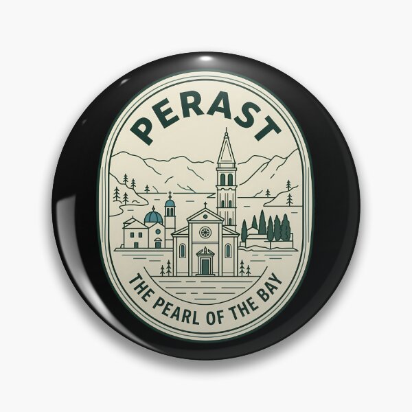 Item preview, Perast Montenegro Pearl Bay Vintage Travel Emblem designed and sold by k3rstman1.
