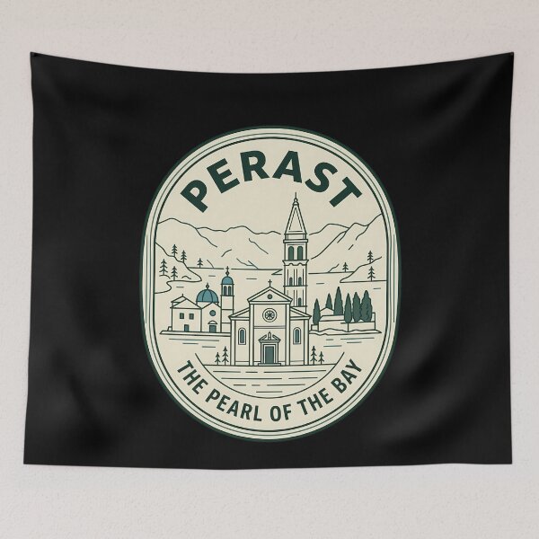 Item preview, Perast Montenegro Pearl Bay Vintage Travel Emblem designed and sold by k3rstman1.