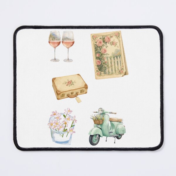 Item preview, Vintage Watercolor Travel Aesthetic Sticker Pack designed and sold by DreamyBrushArt.