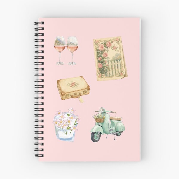Item preview, Vintage Watercolor Travel Aesthetic Sticker Pack designed and sold by DreamyBrushArt.