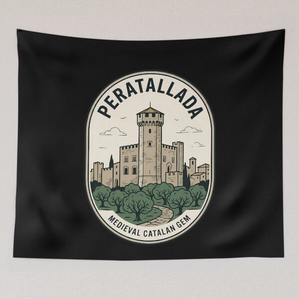 Item preview, Peratallada Medieval Catalan Gem Vintage Travel Emblem designed and sold by k3rstman1.