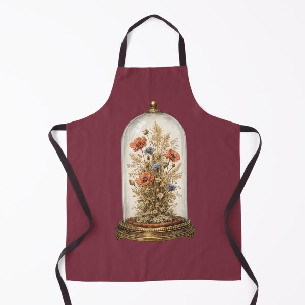 Item preview, Victorian Bell Jar Wildflower Print – Vintage Dried Flower Glass Dome Art designed and sold by MagicMakerPh.