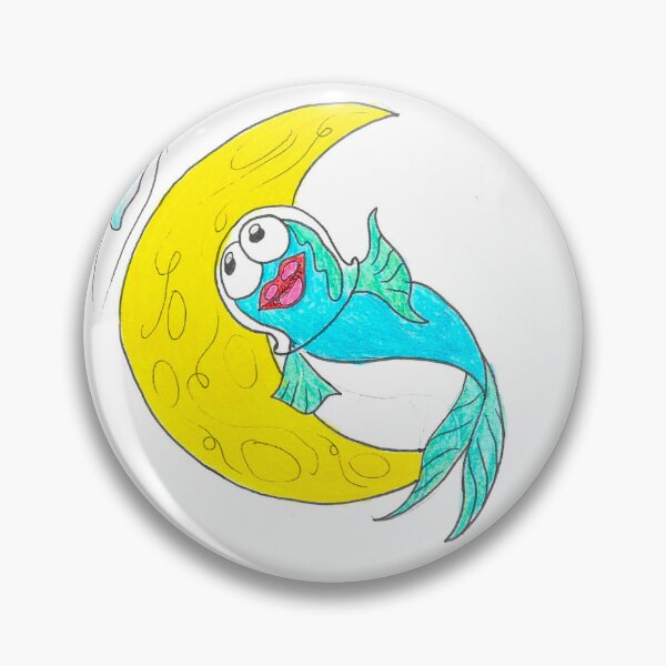 Item preview, Exploring Fish On a Space Mission Pencil Color Drawing designed and sold by BOKEbyTC.