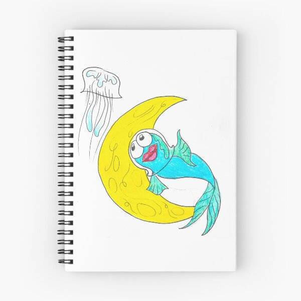 Item preview, Exploring Fish On a Space Mission Pencil Color Drawing designed and sold by BOKEbyTC.
