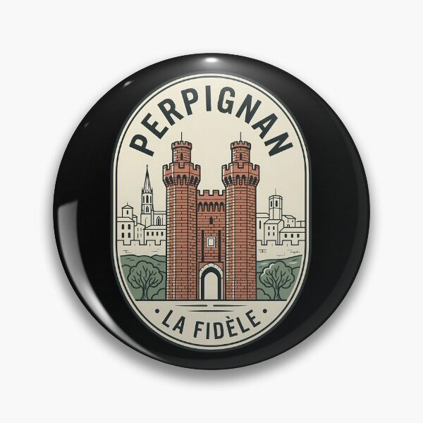 Item preview, Perpignan France Le Castillet Vintage Travel Emblem designed and sold by k3rstman1.